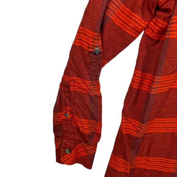 Grunge Rock Gorpcore Magellan‎ Red Plaid Boyfriend Button-Up Shirt XXL Flannel - Picture 5 of 9